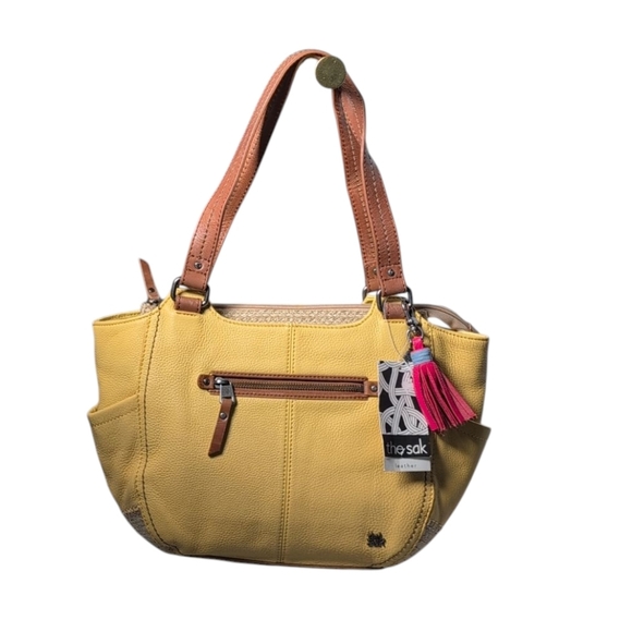 The Sak Handbags - The Sak Kendra Leather Hobo Shoulder Bag Espadrille with Tassel in Sunlight
